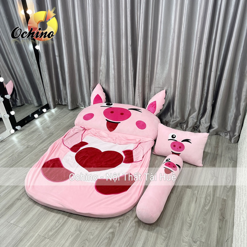Giường Hình Thú Ngộ Nghĩnh Handmade Cao Cấp Cho Bé Size 1M1-1M6 Dày 5Cm ( Ảnh Thật)
