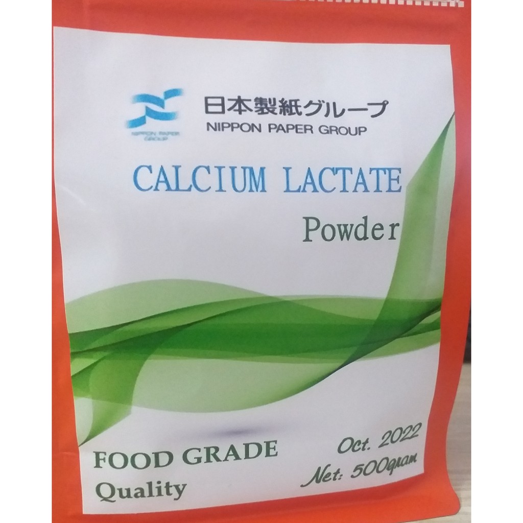 Canxi lactate foods 98% bổ sung calci trong thực phẩm, thú y thủy sản… (túi 500gram)