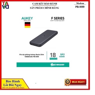 Pin dự phòng aukey basix slim 10000mah pb-n99 , bảo hành 18 tháng