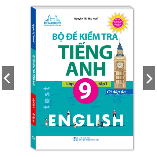 Sách - Combo Bộ đề kiểm tra tiếng Anh lớp 9 (trọn bộ 2 tập)