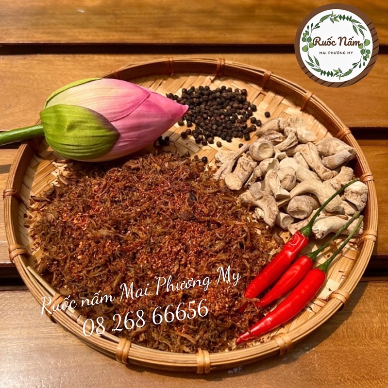 500g Ruốc nấm Hương thơm cay nhà làm 100% từ chân nấm hương loại 1