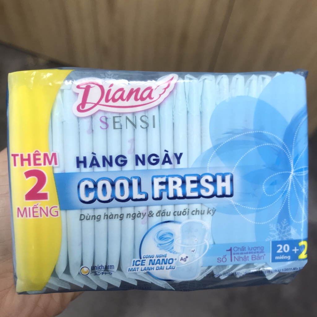 BVS Diana hàng ngày Sensi Cool Fresh (20 Miếng - Xanh Dương) /Băng Sensi Cool