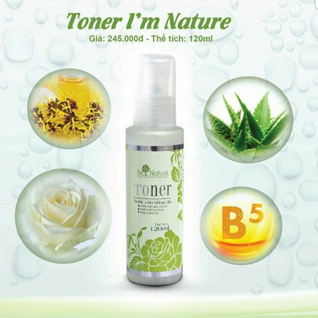 (+Quà) Nước Hoa Hồng Toners I'M NATURE Sáng Mịn Da - Se Khít Lỗ Chân Lông - Ngăn Ngừa Lão Hóa