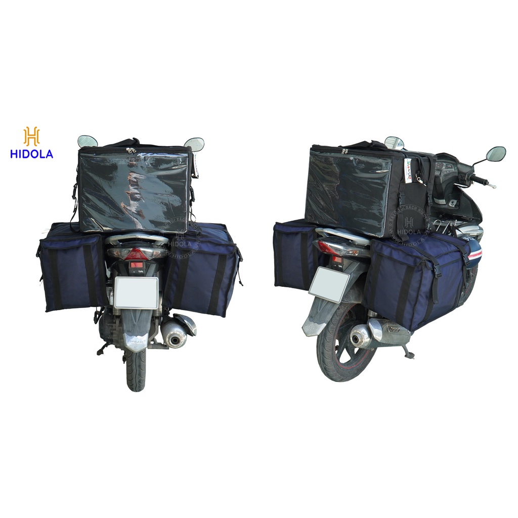 TÚI GIAO HÀNG ĐÔI yên sau xe máy, 45 LÍT x 2