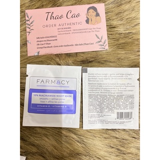 [sample 1.5ml] Mặt Nạ Ngủ Sáng Da, Se Lỗ Chân Lông Farmacy 10% Niacinamide Night Mask
