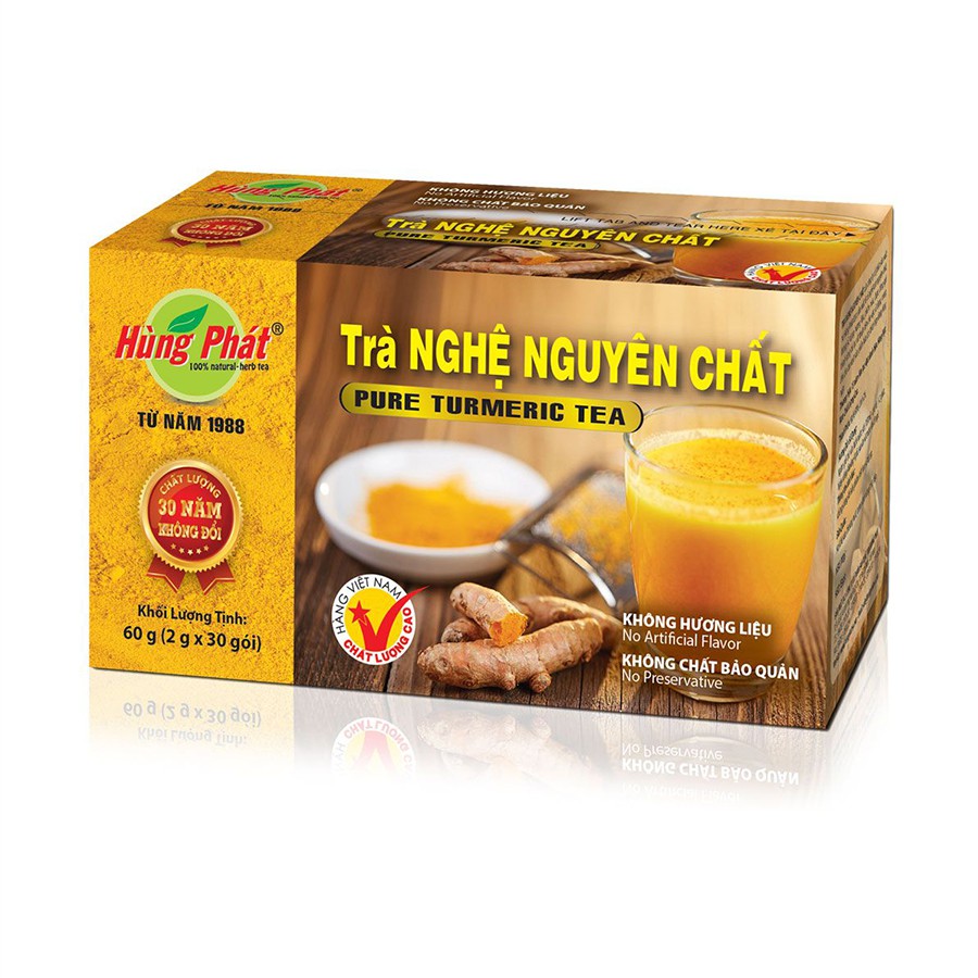 Trà Nghệ Nguyên Chất (túi lọc) - Pure Turmeric Tea