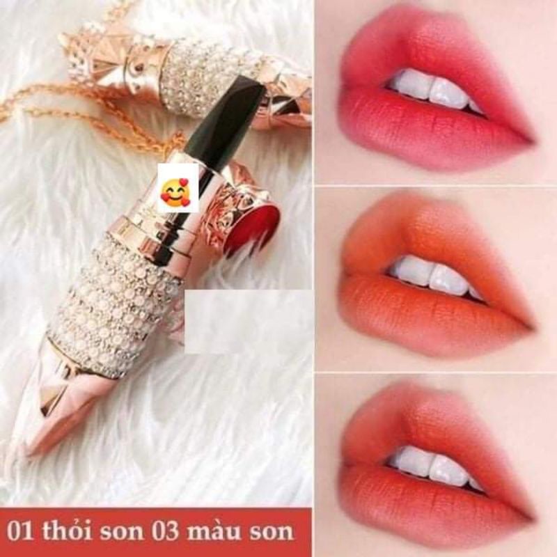 Son kim cương 3 màu siêu lì, lâu trôi