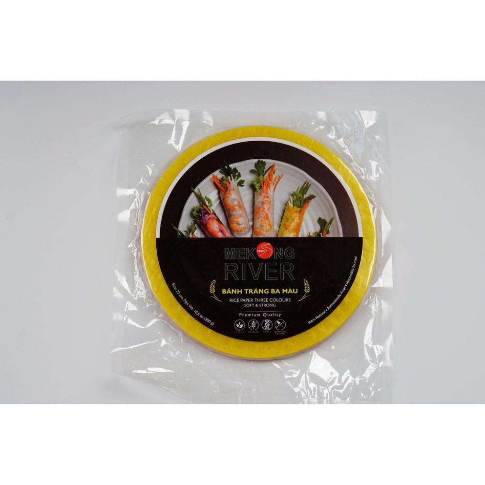 Bánh tráng cuốn 3 màu Mekong River 300gr (Eatclean)