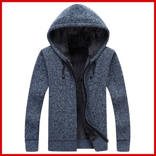 💖  Áo khoác len nam lót lông cừu dày dặn, Áo cardigan nam dài tay, khóa kéo, dáng bomber, chất đẹp