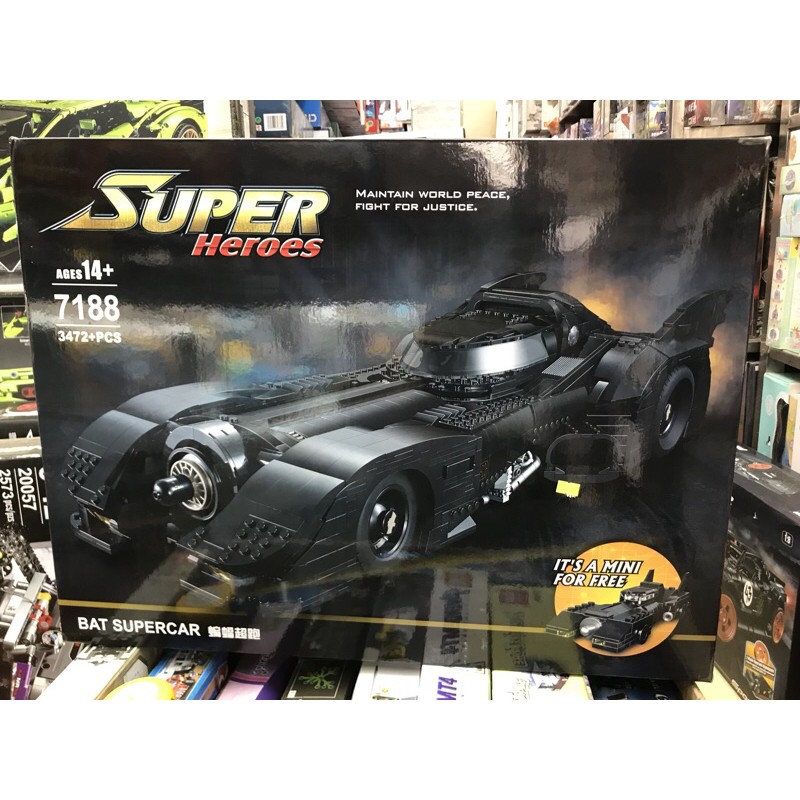 Đồ Chơi Xếp Hình Decool Jisi 7188 Xe batman batmobile 1989