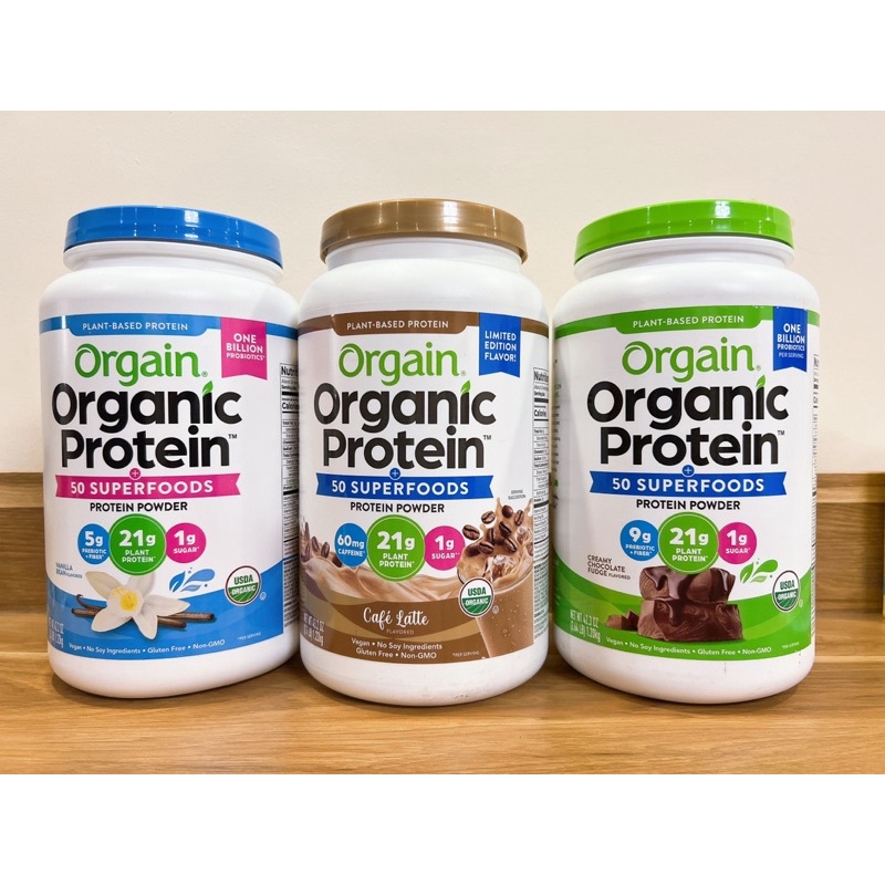 Bột đạm thực vật hữu cơ Orgain Organic Protein Plant Based Protein Powder của Mỹ nhiều hương vị