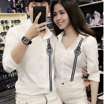 Áo sơ mi nam Hàn Quốc Logo in nỗi sọc kẻ dọc cá tính trọng SM4