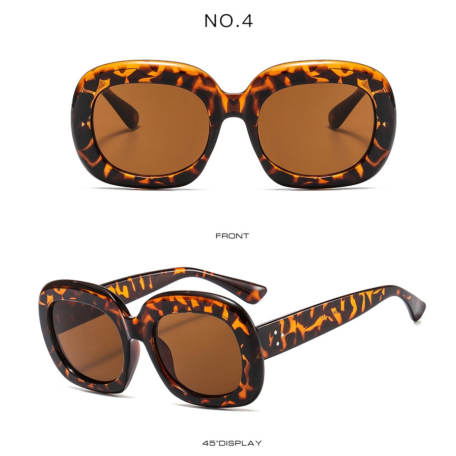 Kính Mát Gọng Vuông Chống Tia UV400 Phong Cách Hàn Quốc Cho Nữ