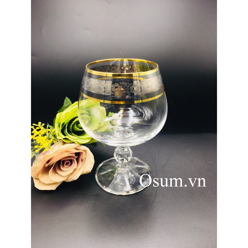 Bộ ly claudia 250ml khảm bạc