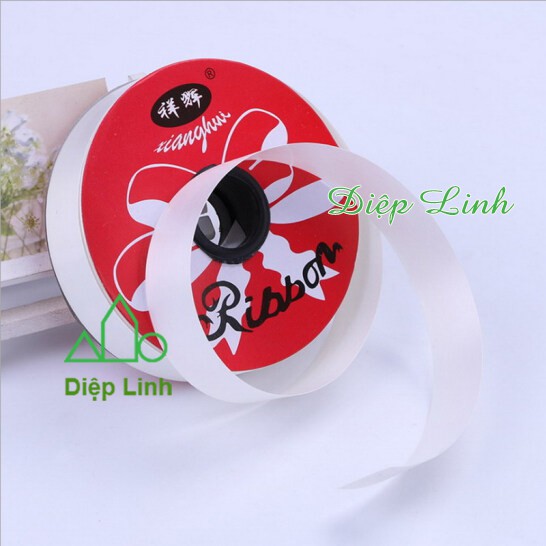 Dây ruy băng bảng lớn trang trí cột bóng 3.2cm dài 35 mét