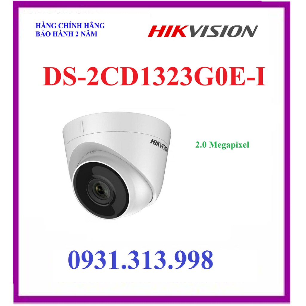 Camera IP Dome 2.0 Megapixel HIKVISION DS-2CD1323G0E-I