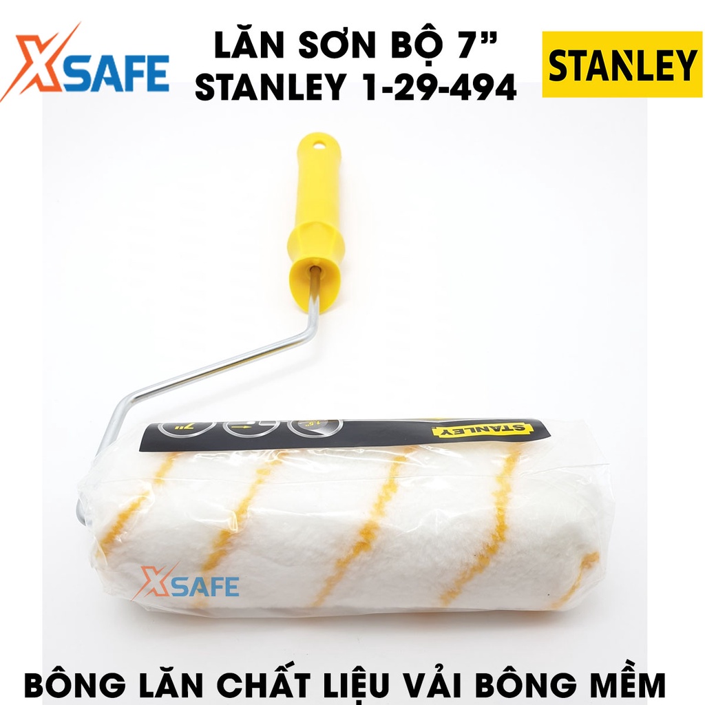 Lăn sơn STANLEY 1-29-494 7 inch.Con lăn sơn khay đựng tiện lợi, tay cầm nhựa thoải mái, bông mềm mịn thấm sơn tốt