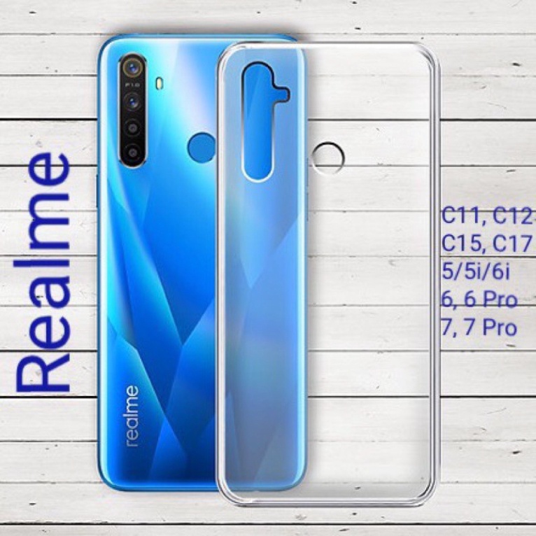 Ốp lưng Realme Dẻo Trong suốt dành cho các dòng Realme 7 / 6/ 5 Realme X Realme C2 Realme X Realme 5 Pro/ 7 Pro