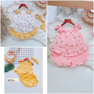 Bộ đũi lụa mềm mại kèm Tuban cho bé