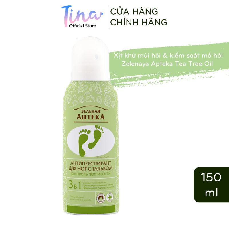 Xịt khử mùi và kiểm soát mồ hôi bàn chân Zelenaya Apteka 150ml - BioTopcare Official - TN164