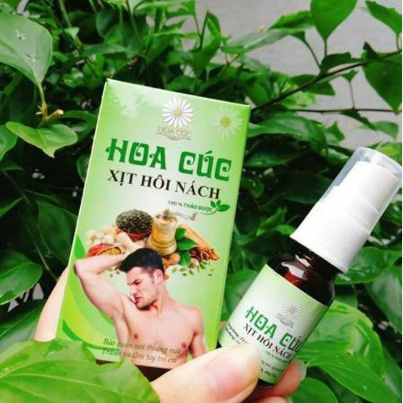 Xịt hôi nách Hoa Cúctri hôi nách, khử mùi cơ thể, giảm tiết mồ hôi, giúp vùng nách luôn khô thoáng sạch sẽ