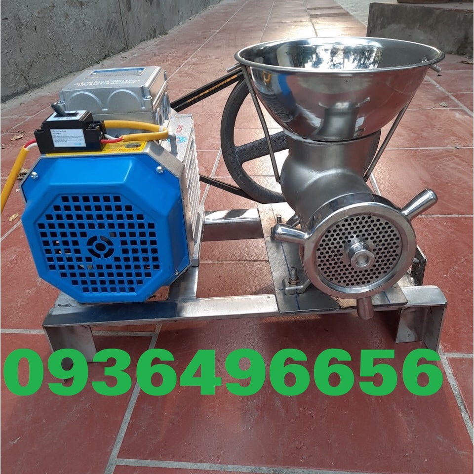 Máy đùn thịt,Máy xay xương,xay xôi  làm bánh dày chất liệu inox cối 22 Inox 100% lắp mô tơ 3kw dây đồng