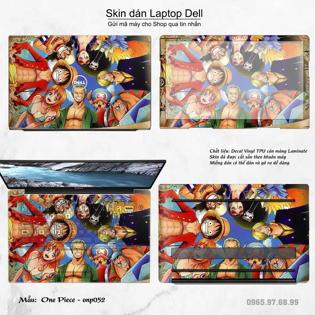 Skin dán Laptop Dell in hình Vua hải tặc (inbox mã máy cho Shop)