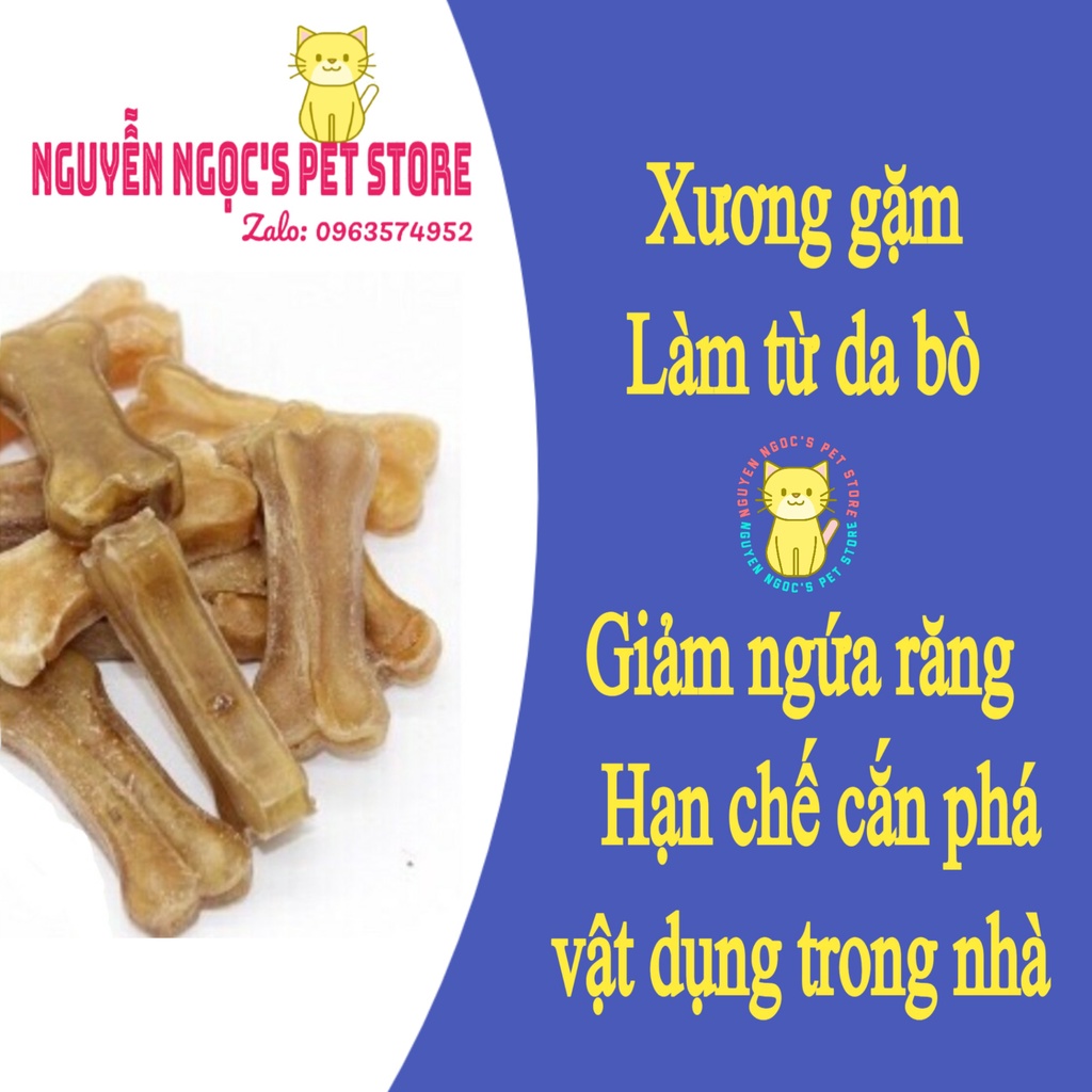 Xương gặm cho chó cô đặc từ da bò - làm sạch cao răng, mảng bám trên răng và nướu