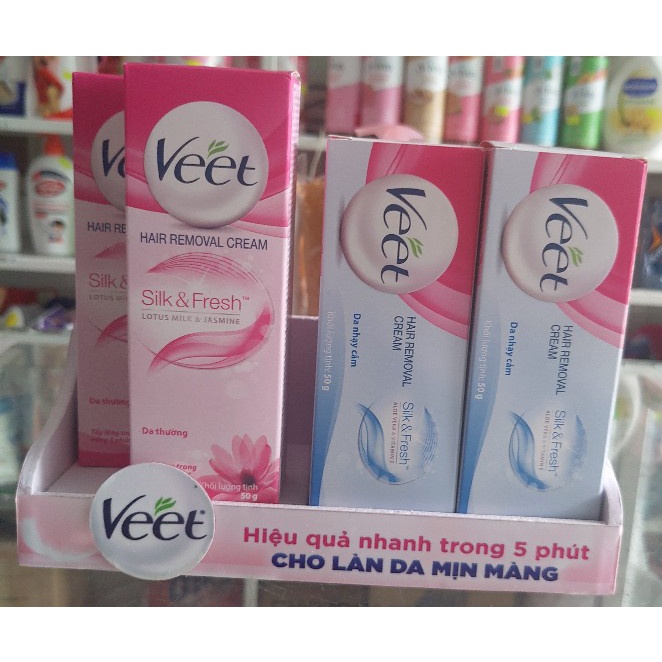 KEM TẨY LÔNG VEET SILK &amp; FRESH 50g