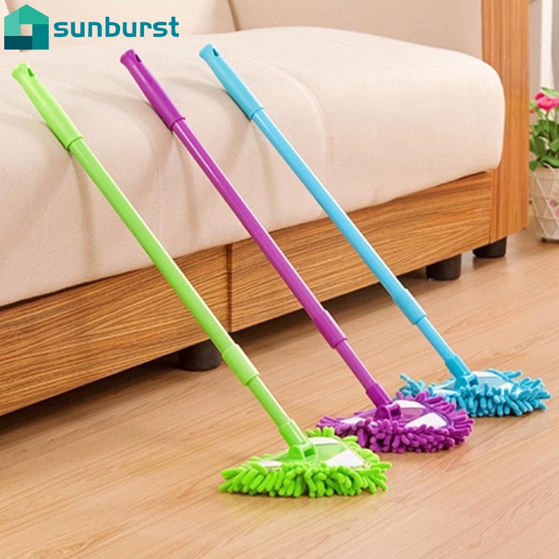 Cây lau nhà/ đầu lau nhà hình tam giác xoay 180 độ có thể thu gọn tiện dụng