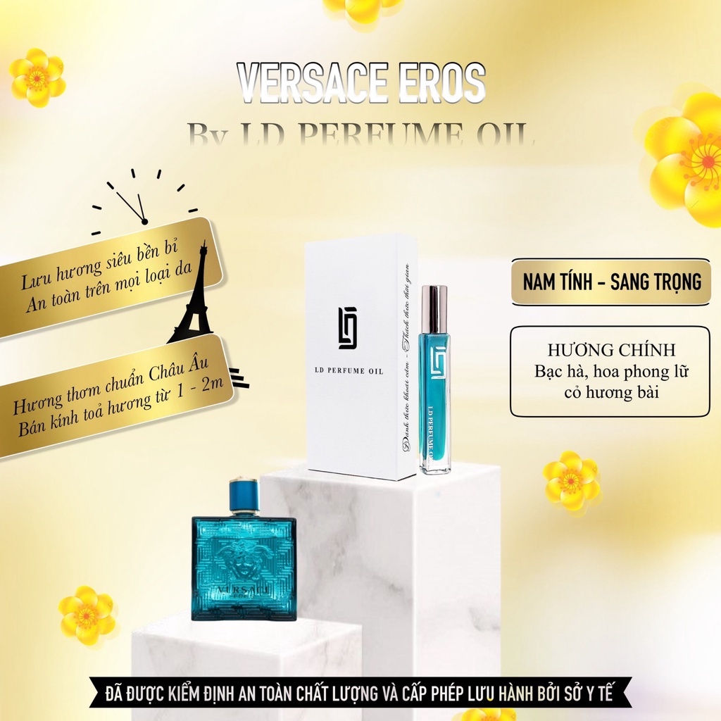 Tinh Dầu Nước Hoa Pháp VERSACE EROS Thương Hiệu LD PERFUME OIL AROMA STORE | BigBuy360 - bigbuy360.vn