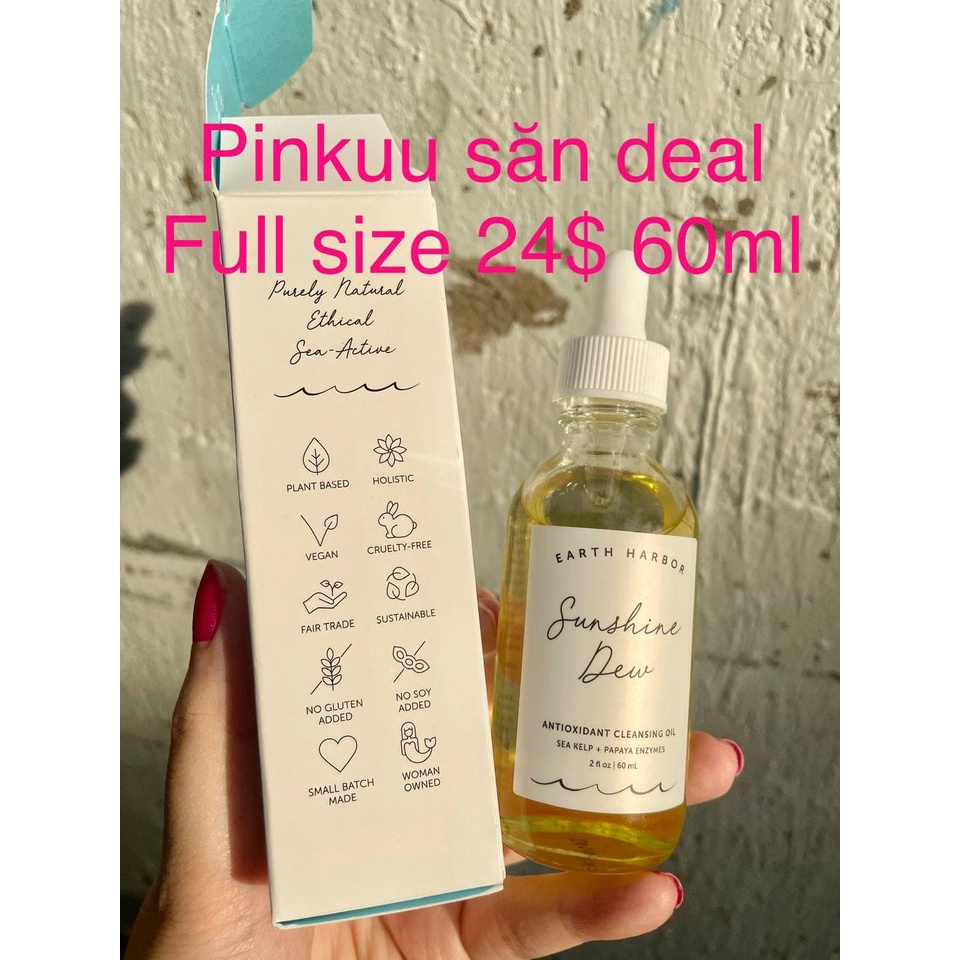 Earth Harbor dầu tẩy trang 24$ Sunshine Dew sáng da, dưỡng chống lão hóa căng mọng Boxycharm