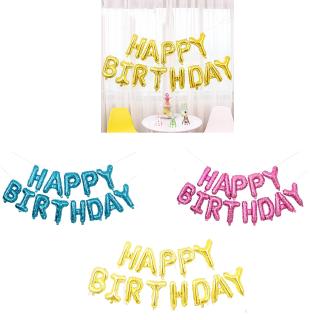 Set 13 Bong Bóng Chữ Happy Birthday Kích Thước 40.64 cm Trang Trí Sinh Nhật Cho Bé