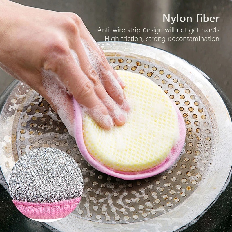 1 Miếng Vải Lưới Hai Mặt Dùng Lau Chén Dĩa Tiện Dụng