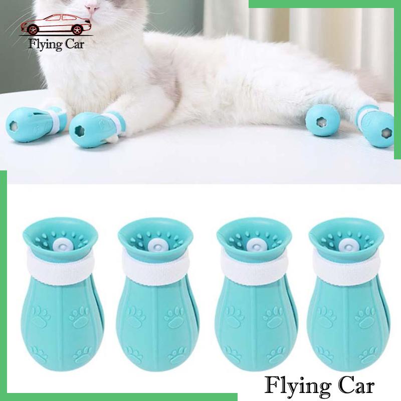 Bộ 4 Vỏ Bọc Bảo Vệ Chống Trầy Xước Có Thể Điều Chỉnh Cho Chân Mèo Cưng Lzdjfmy2