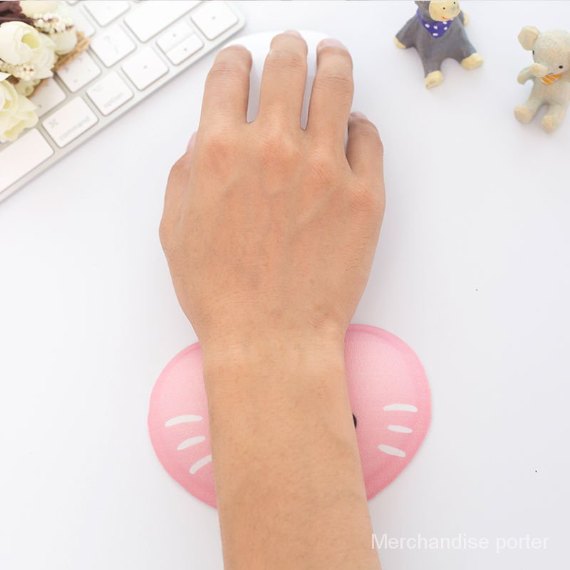 Heart-Shaped Transparent Mouse Pad Wrist Support Cartoon Creative Cute Silicone Three-Dimensional Wrist Rest Male and Female Rubber Pad Small Size