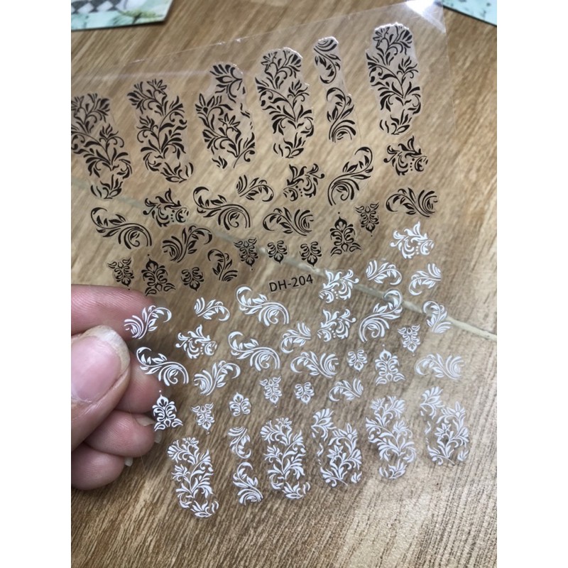 Mẫu dán Vẽ Ren , hoa văn , sticker dán móng tay , sticker trang trí móng tay