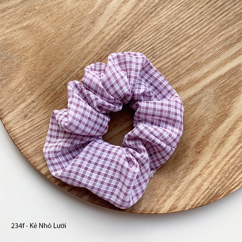 (0234) Dây Chun Scunchies Tím Ngọt Ngào Dễ Thương Phong Cách Hàn Quốc