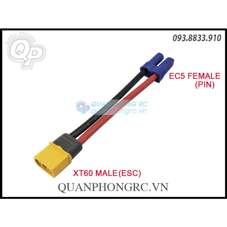 Cáp chuyển pin / esc EC5 - XT60