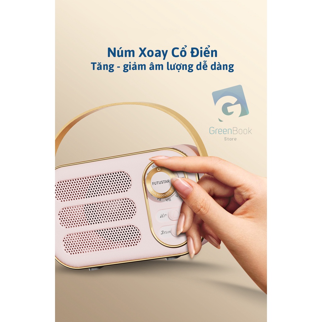 Loa Bluetooth Cổ Điển FUTUSTAR | Loa Máy Tính, Loa Di Động Classic, Để Bàn Trang Trí Phòng, Quán Cafe FUTU