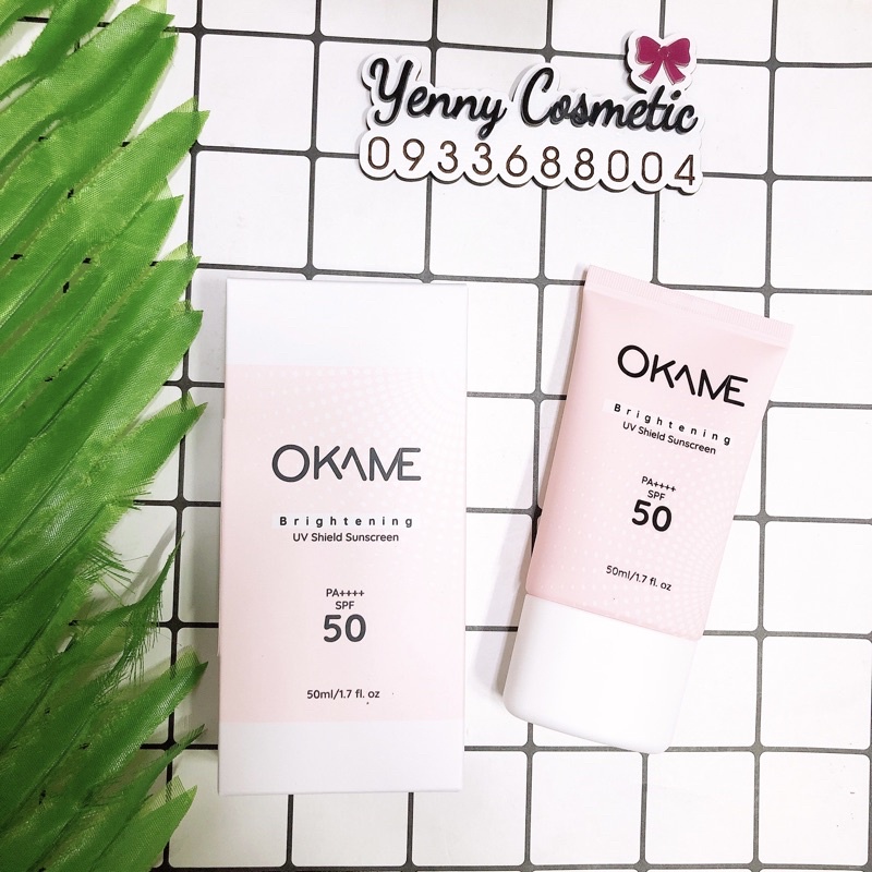 Kem Chống Nắng Nâng Tone Dạng Sữa Okame Brightening UV Shield Sunscreen SPF 50/PA++++