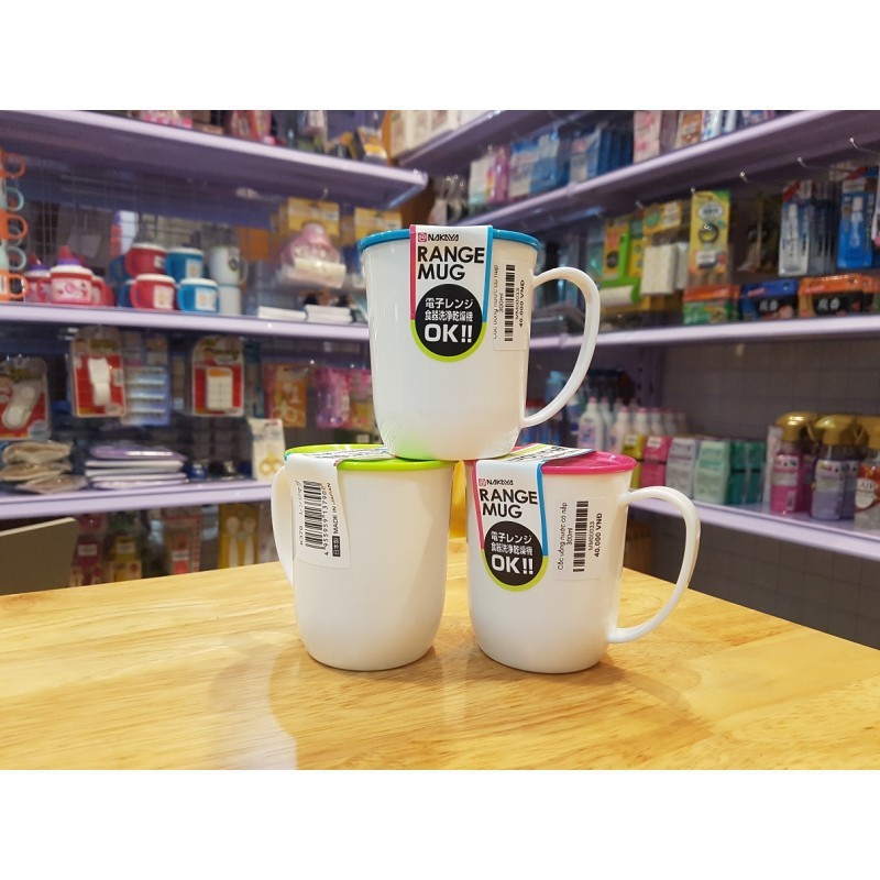 Cốc ly uống nước có nắp 300ml NAKAYA Nhật Bản