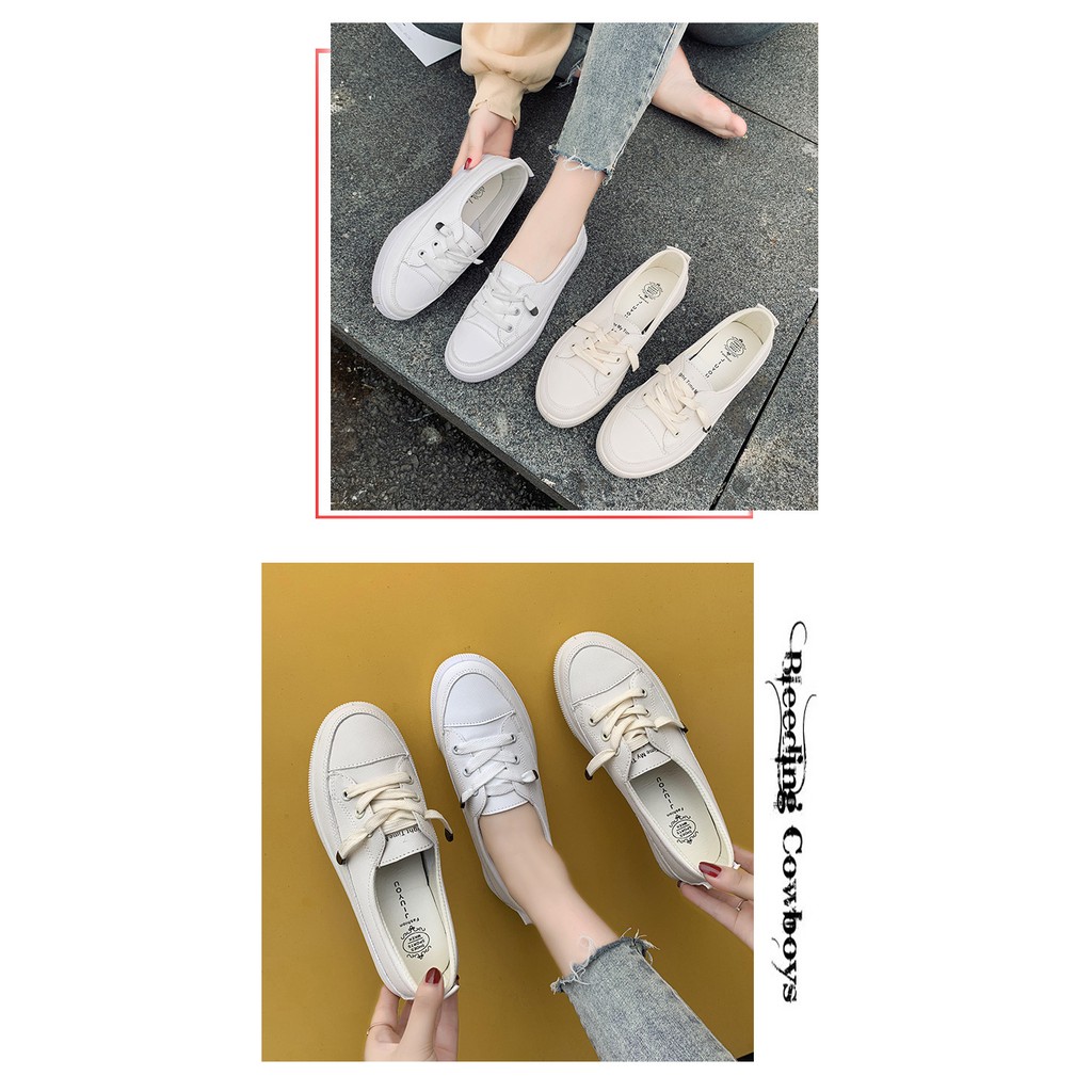 Giày thể thao nữ đế bằng giá rẻ giày sneaker nữ trắng slipon ulzzang cao cấp hot trend AZUKA - E2 | BigBuy360 - bigbuy360.vn