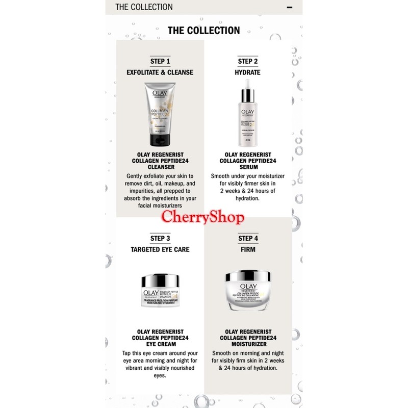 Sửa rửa mặt dưỡng ẩm Olay Collagen Peptide 24 Cream Cleanser