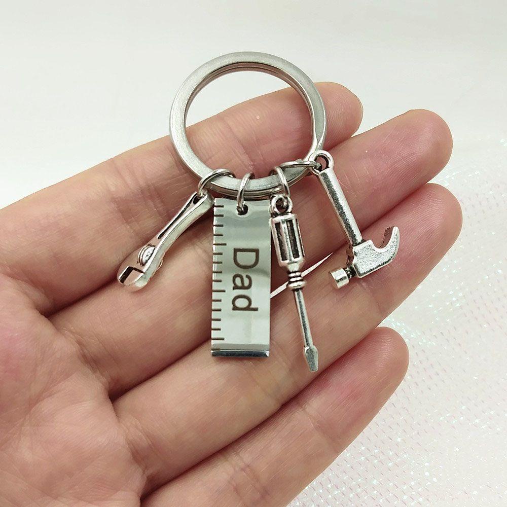 Móc Khóa Tua Vít Treo Chìa Khóa Bằng Thép Không Gỉ In Chữ BORAG Dad
