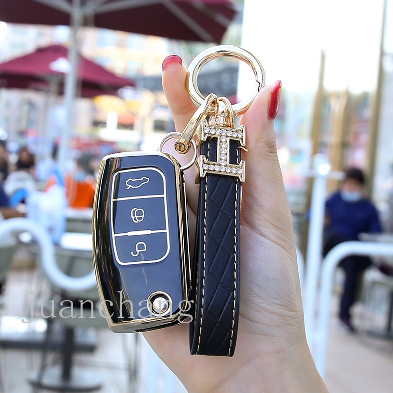 Vỏ chìa khóa điều khiển từ xa bằng TPU mềm 3 nút cho Ford Fiesta Focus 2 Ecosport Kuga Escape Falcon B-Max C-Max Eco Sport Galaxy