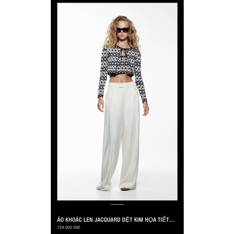 Set áo len z.ara au.th hoạ tiết tay dài siêu xin