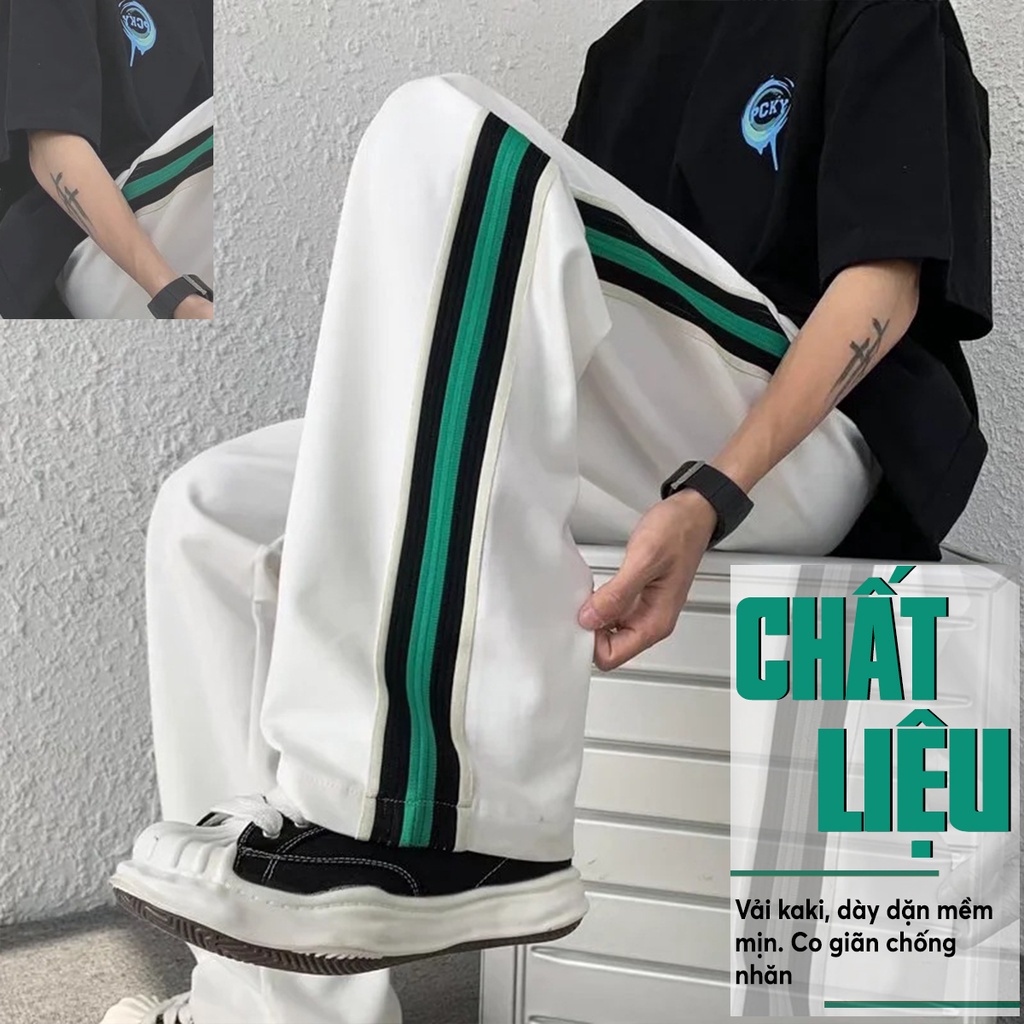 Quần ông suông nam nữ TINOFUN dáng quần dài ống rộng baggy unisex mã DP B from đứng cạp chun ống loe co giãn thể thao