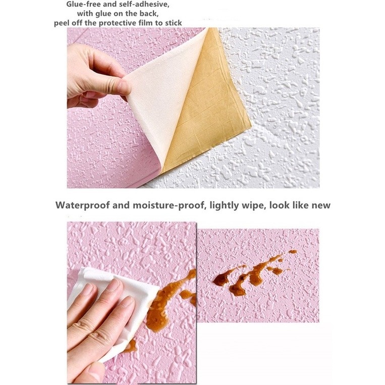 Giấy Dán Tường 3D Tự Dính Chống Thấm Nước Trang Trí Phòng Ngủ/Phòng Khách/Phòng Tắm/Nhà Bếp Chống Thấm Nước