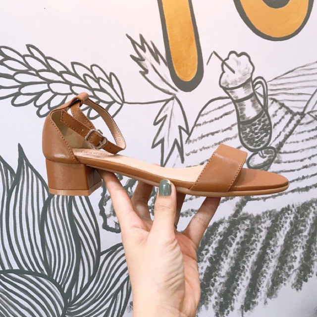 SANDAL VGB QUAI NGANG CAO 3 CM CHẤT DA MỀM HÀNG VNXK[ FORM RỘNG LÙI 1 SIZE]